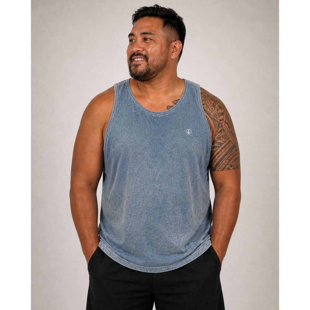 Volcom Blue Tank Top XL Logo Casual